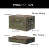 Large Capacity Camping Organizers Box Large Capacity Outdoor Storage Chest Waterproof Container with Wood Top Cover