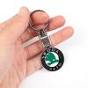 Car Sticker Car Emblem Keychain Styling Key Ring Accessories For Skoda Octavia Kodiaq Fabia Superb Yeti Enyaq Rapid Kamiq Karoq
