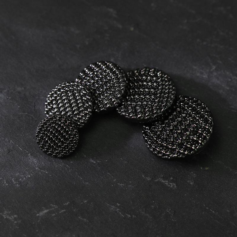 

10pcs Vintage Woven Metal Buttons 15/20/25mm for DIY Sewing Black Gold Decorative Buttons Clothing Fashion Jacket Button 15mm