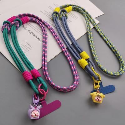 Cuerda para Colgar el Teléfono Móvil Cruzada de 120 cm 3 en 1 Cordón para el Cuello Correa para la Muñeca Cordón de Teléfono Extraíble Cuerda para Colgar la Taza de Agua