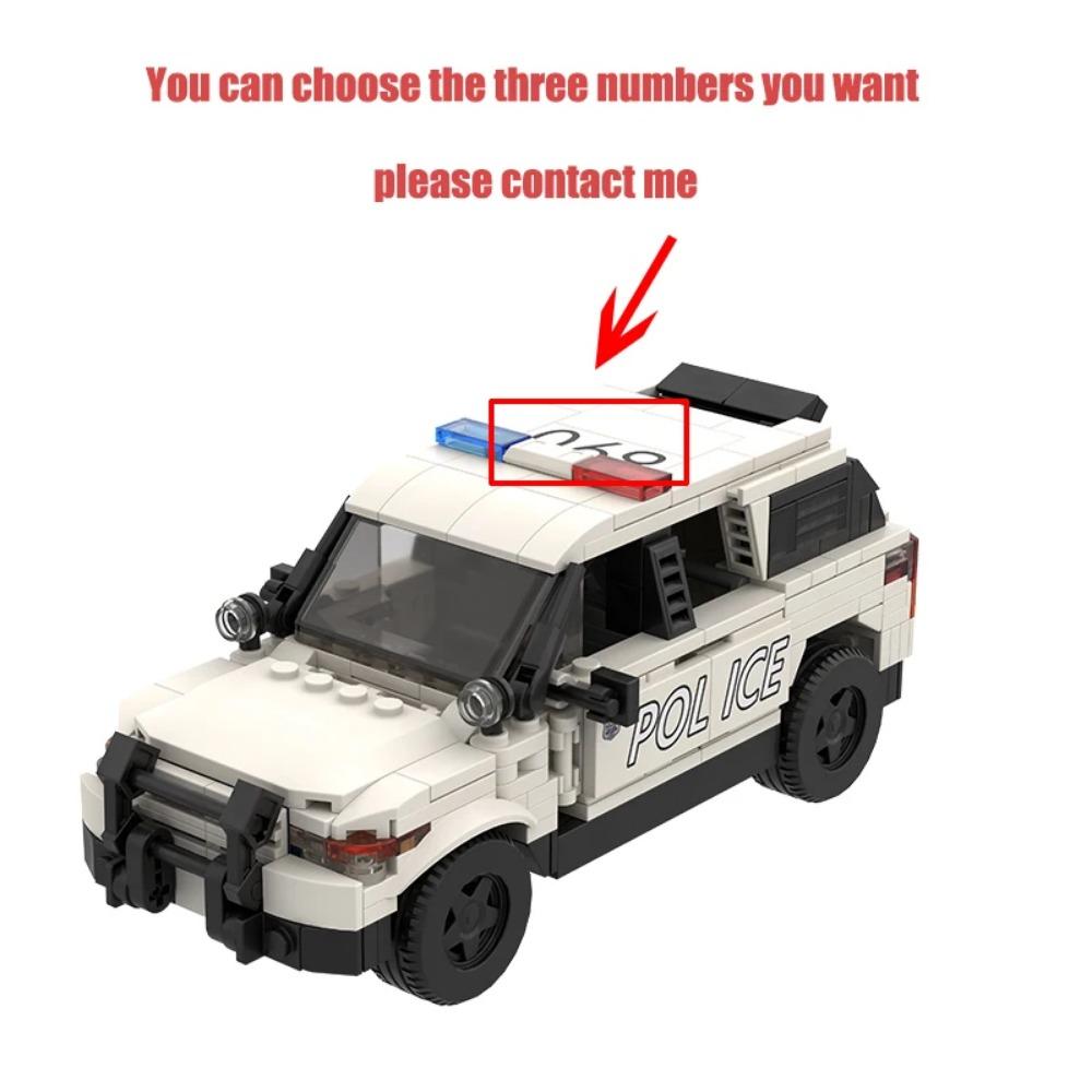 MOC City Polices Explorer Car Building Blocks US SWAT Shields Vehicle Patrol Sets Speed Champions Bricks Model Toys for Kids
