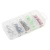 165pcs High Carbon Steel Barbed Treble Hooks Connector Circle Set Assorted Sizes 2#-10# with Storage Box