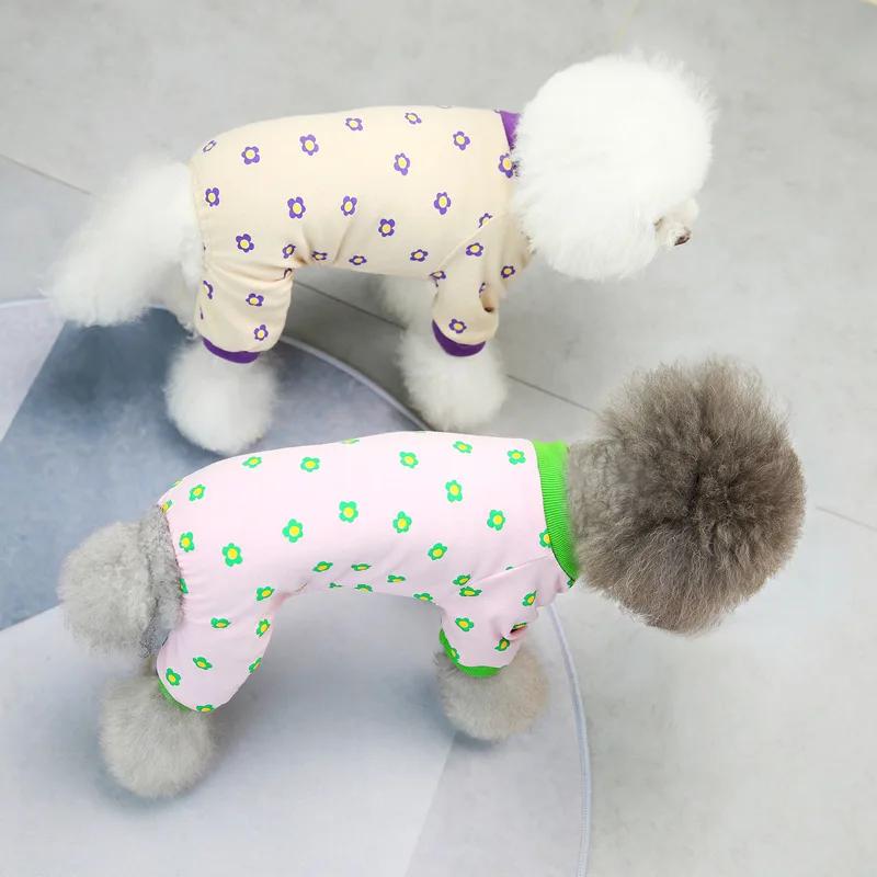 Dog Clothes Autumn/Winter New Four Legged Teddy Small Dog Pet Autumn/Winter Colorful Talk Home Clothes Sleepwear