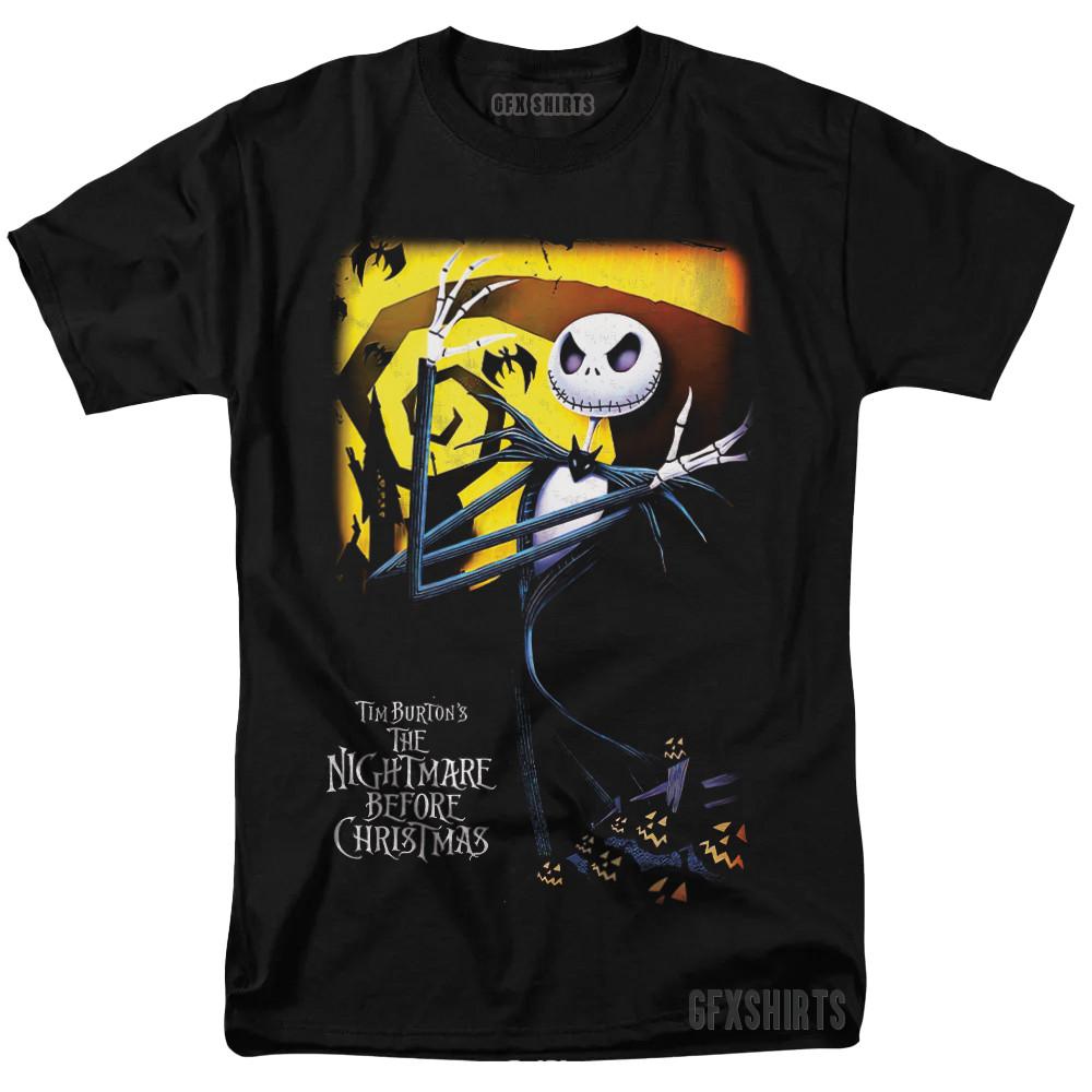Футболка «Кошмар перед Рождеством», Футболка с графическим принтом-постером Тима Бёртона, Унисекс футболка M