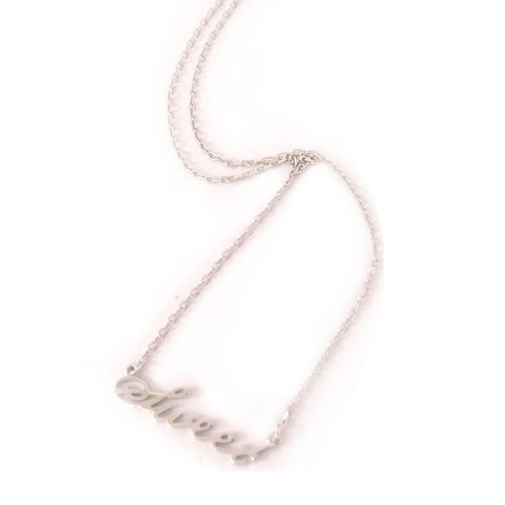 Les Trésors De Lily [K7793] - Silver Necklace 'Messages' (Sweet) Rhodium-plated - 25x6 Mm
