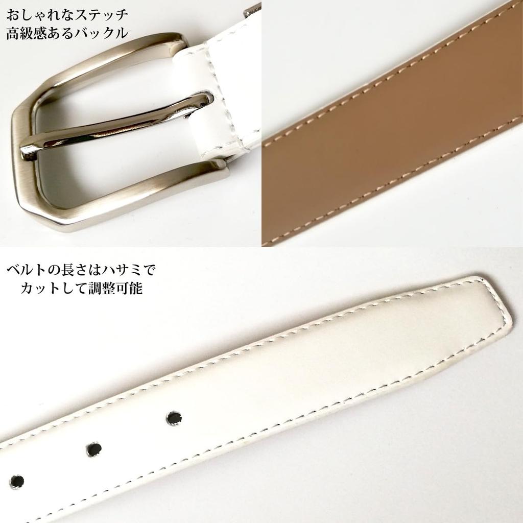 [Paris 16] Men's Color Belt, Genuine Cowhide Leather, Business, Casual, Golf, Stylish Design, Blue Buckle
