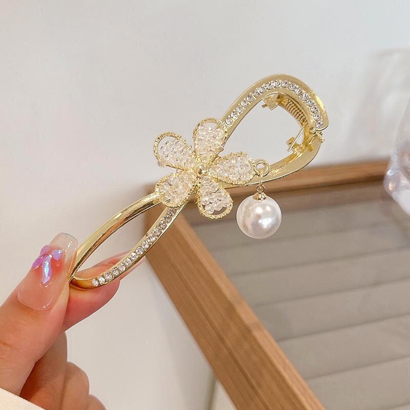 Haarspangen mit Sonnenblumen-Quaste, modische Haarklammer, elegante funkelnde Quaste, Schmetterlings-Haarspange, Clip-Zubehör