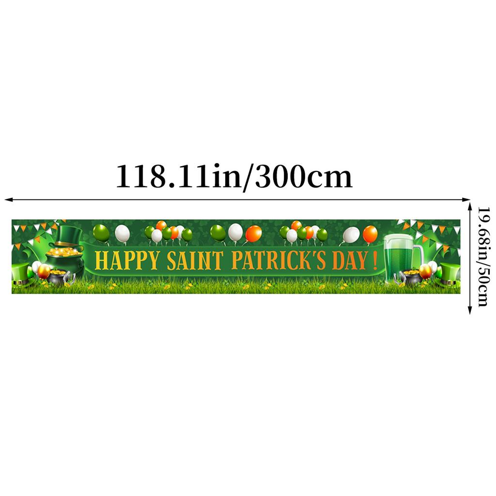Irish Festival Clover Theme Party Outdoor Party Venue Arrangement Props Polyester Cloth Poster Customization