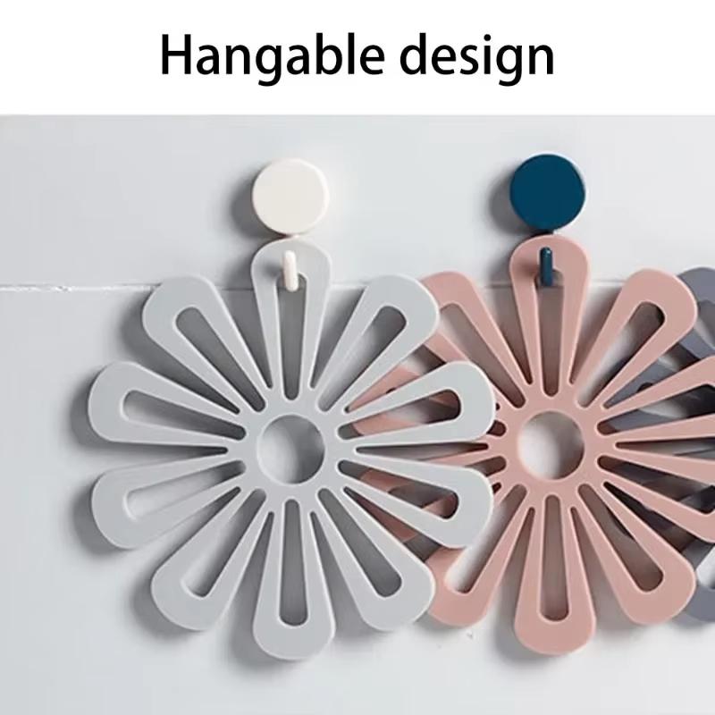 1/3pcs Insulated Tray Mat Waterproof Aanti Slip Flower Coasters Household Dishes Flower Shape Non-slip Cup Coaster