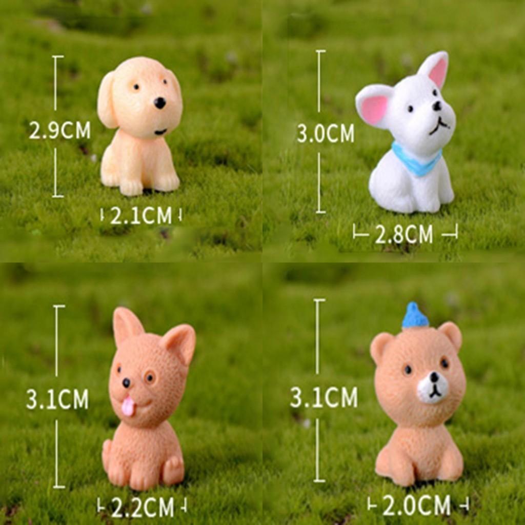 Entzückende Mini-Resin-Hundepuppen 12 Stil Ornamente Perfekt für bezaubernde Gartendekoration