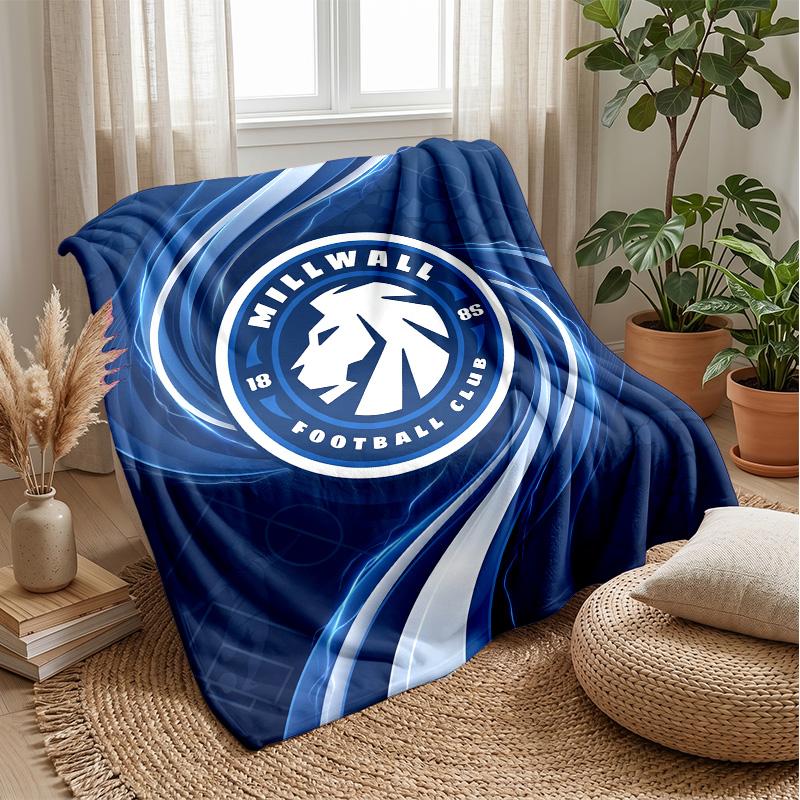 Coperta in Flanella con Stampa Millwall Football, Coperta Morbida Calda Leggera per Divano Letto Campeggio