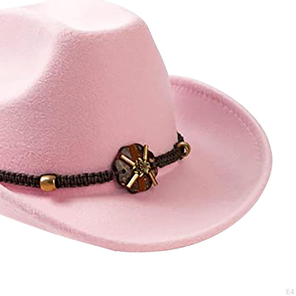 Casual Cowboy Hat Props Big Brims Sun Hats Costume Fancy Dress Cosplay for Play Women Men Travel