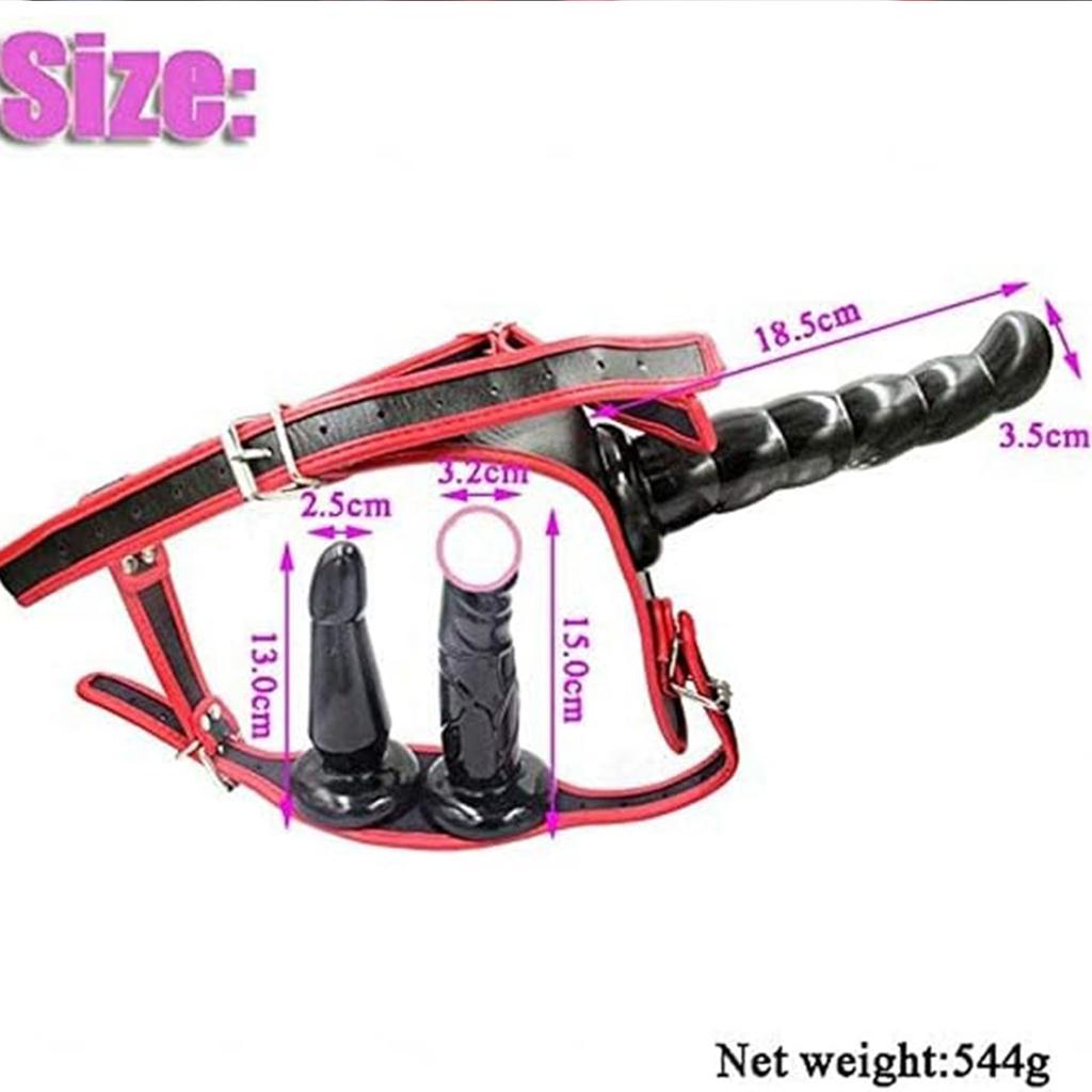 Strap On Dildo Wearable Sex Harness with 3 Removeable Dildo Realistic Penis for Female Masturbation SM Adult Sex Toys for Women Couples Lesbian