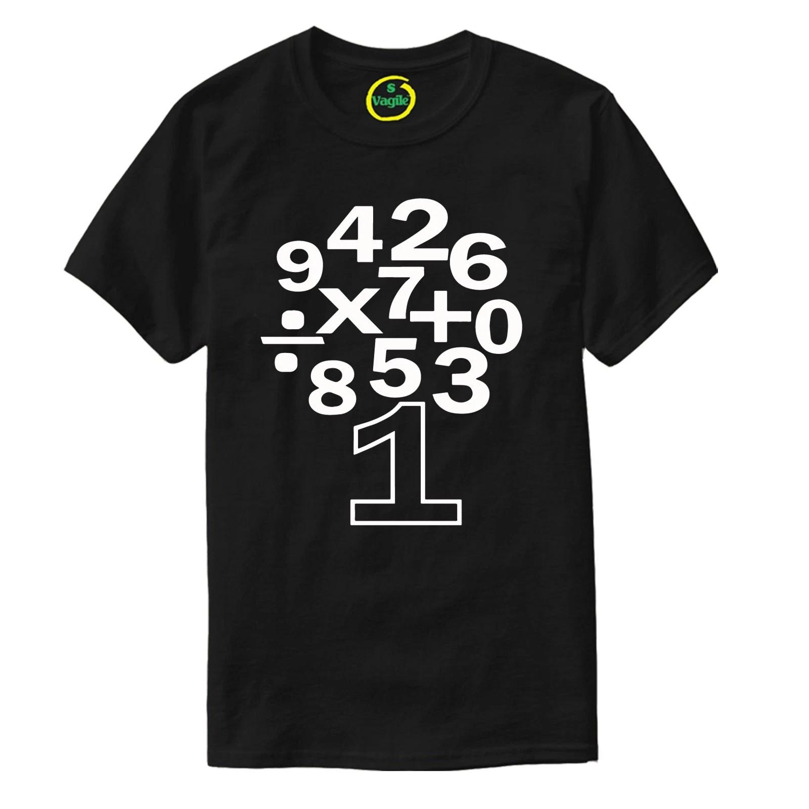 Kids Boys Girls Superhero Design Number Day Maths Symbols School Tee T-Shirt Top 140