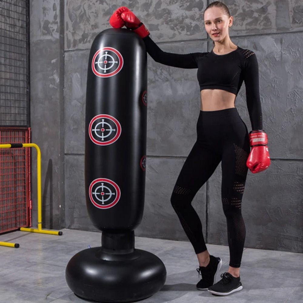Training Boxing Punching Bag 160cm Inflatable Punching Stand Inflatable Boxing Bag  Children