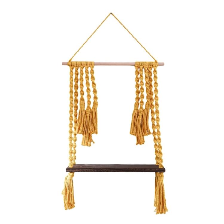 Bohemian Hand-woven Macrames Tassels Tapestry Shelf Wall Hanging Planter Storage 1