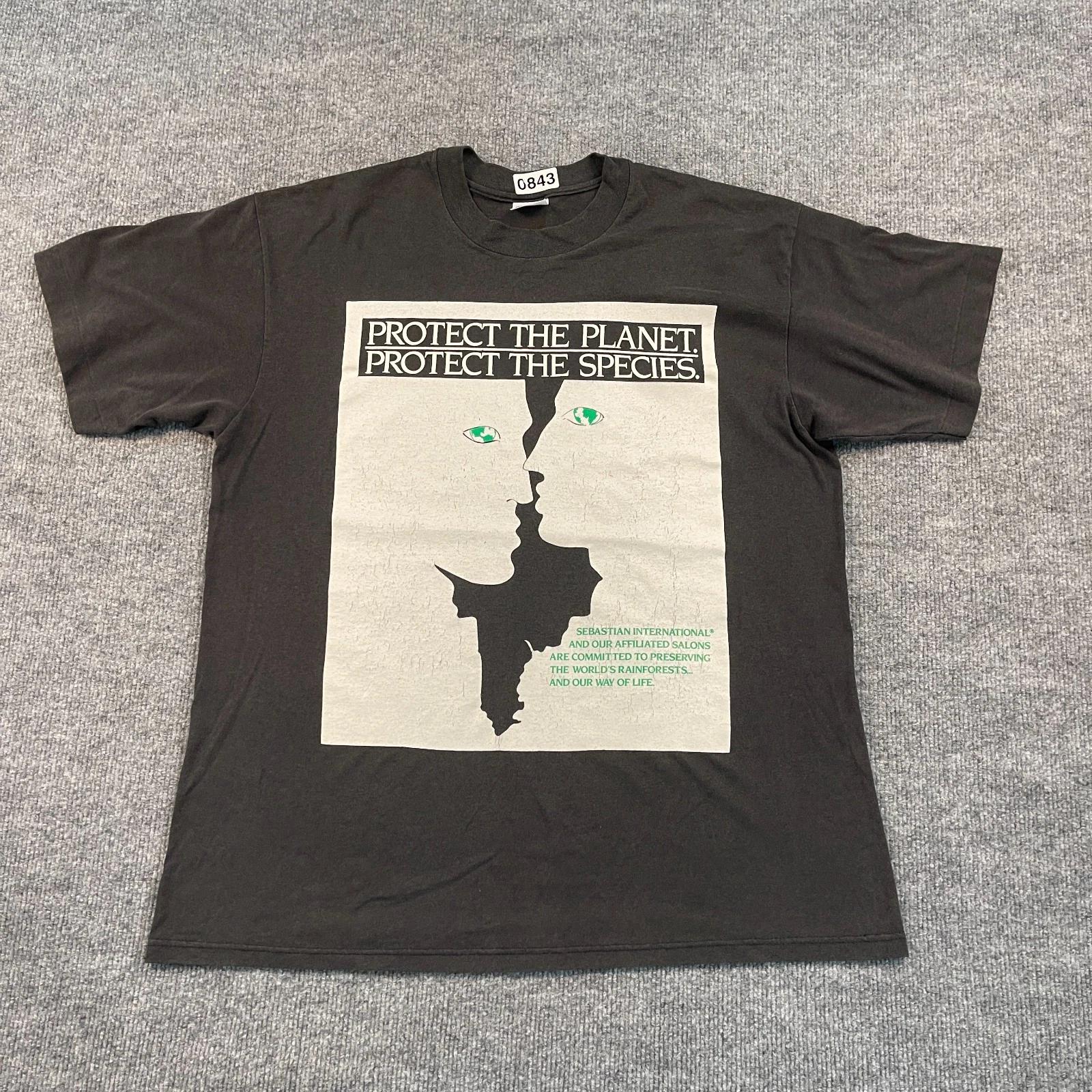 Vintage 90s Protect The Planet Species Shirt Large 22x27 Sebastian International 2XL