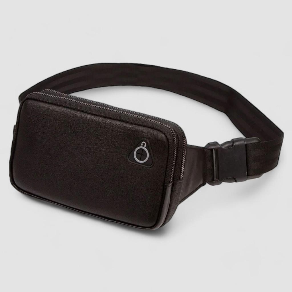 Lederax Bolso largo de cuero genuino para hombre, bolso de mano, riñonera LD501