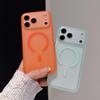 Frosted Magnetic AI Button Case for Apple 17romax, Skin Feel, Large Window, 16Pro Leather Texture