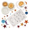 Multi-Cavities Cake Baking Mold Moon Sun Star Silicone Fondant Molds For Making Chocolate Candy Handmade Clay Craft