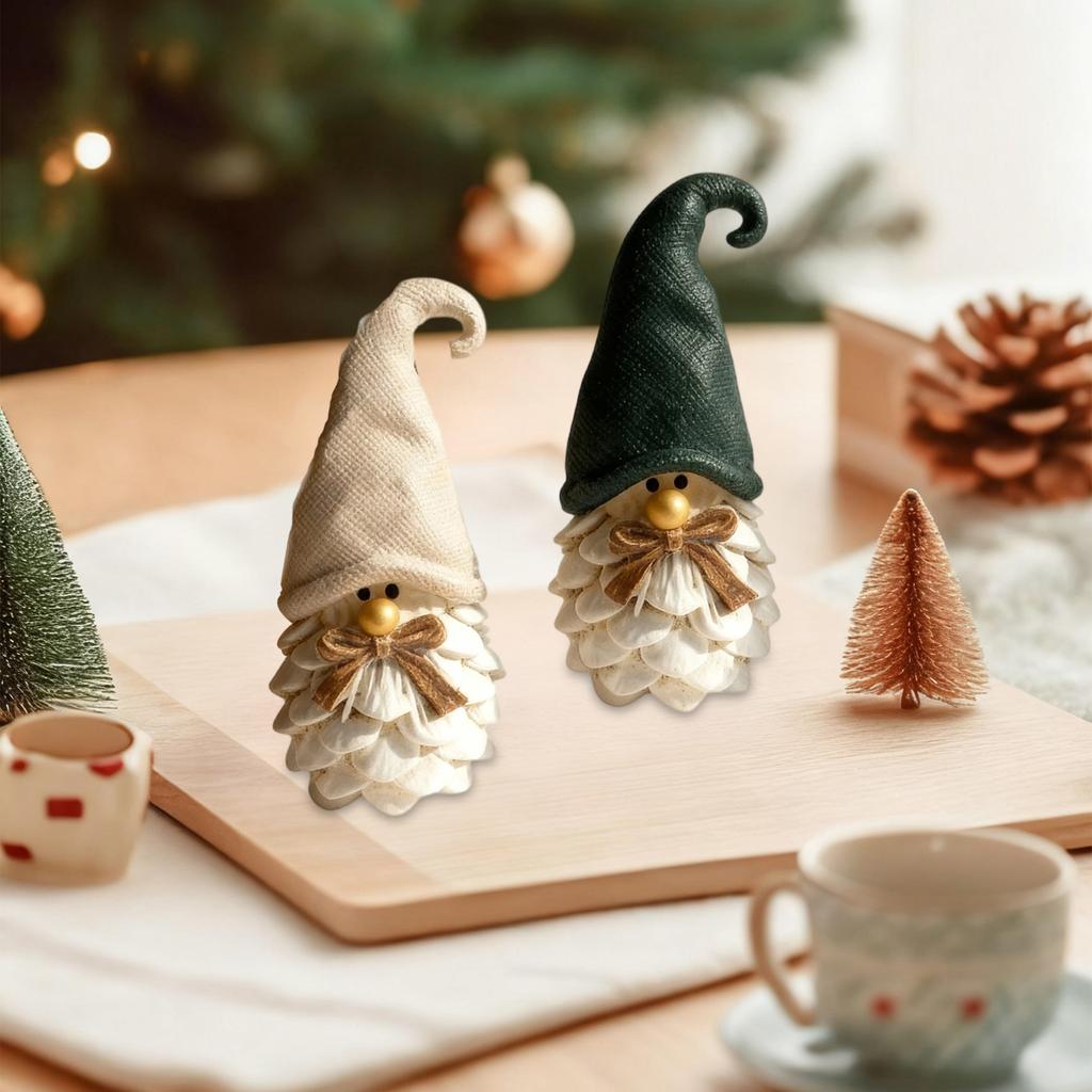 HarvestFestivalpinecone Dwarf Gnome Set Chestnut Fruit Dwarf Decoration Ornaments Chestnutpinecone Resin