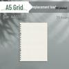 B5/A5 Refillable Loose-Leaf Notebooks - 26/20 Hole Detachable Paper, Horizontal Line & Grid for Postgraduate Entrance Exam Note-Taking.