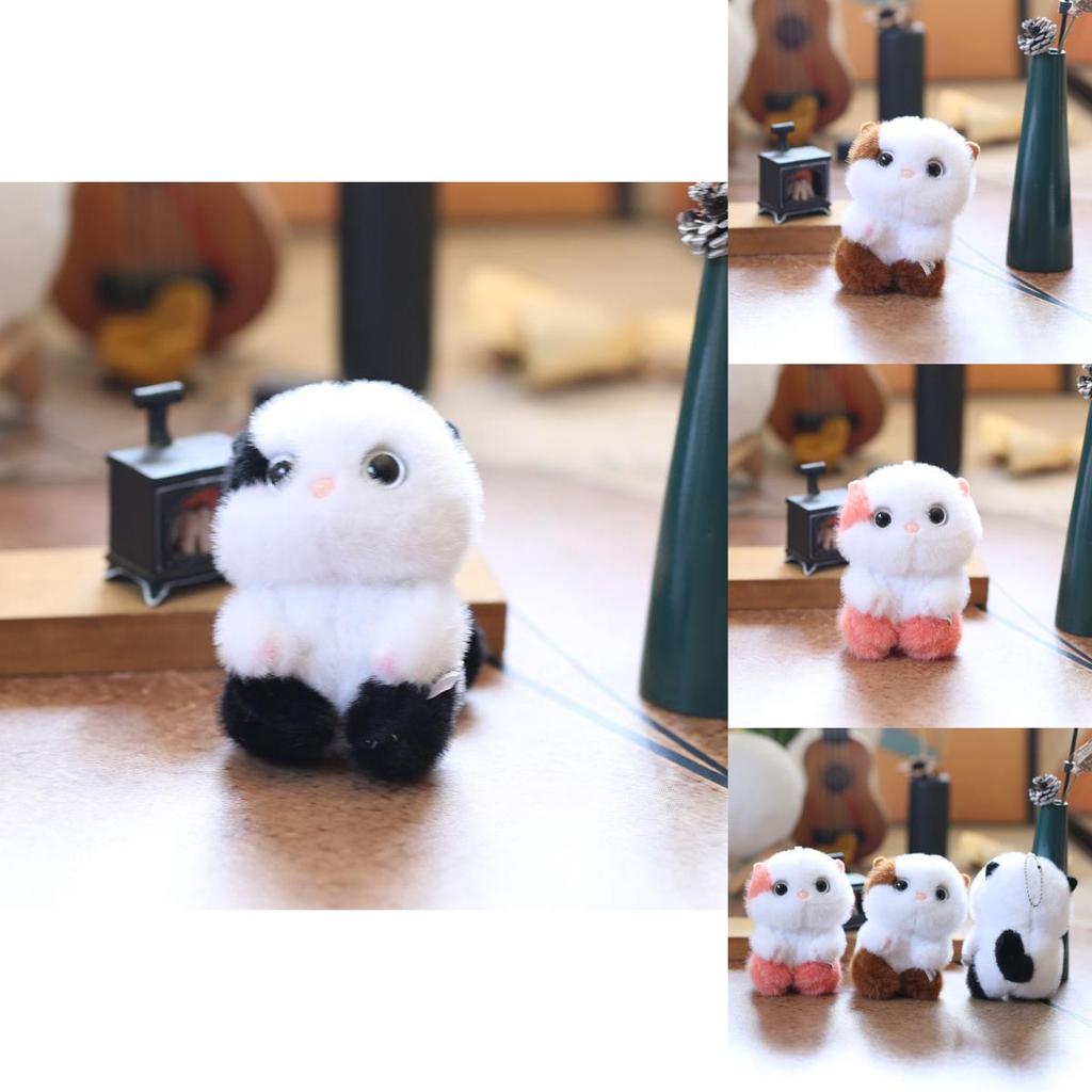Cute Cat Plush Toy With Short Pile Fabric Perfect For Gift And Bag Accessory