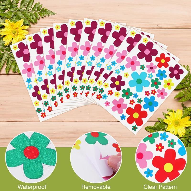 350 PCS Flowers Car Decals, Auto Stickers Waterproof Hood Vinyl Decal Car Window Stickers Auto Graphics Body Side Door Trunk Decoration for Racing