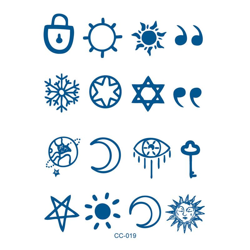 Herbal plant finger cochlear small picture juice tattoo stickers last 15 days ins wind semi-permanent