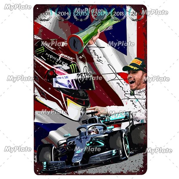 Racing Track Metal Sign Vintage Plaque Sercive Tin Sign Wall Decor For Garage Race Car Plate Crafts Poster F1 Game Custom