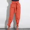 Women Long Harem Pants Comfy Elastic High Waisted OL Style Pencil Trousers 4 Colors