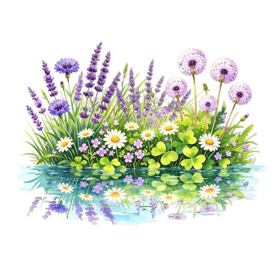 

Wildflower Window Clings Spring Summer Floral Grass Window Stickers Double-Sided Anti-Collision Glass Door Mirror Decals for Home Bathroom Kitchen A