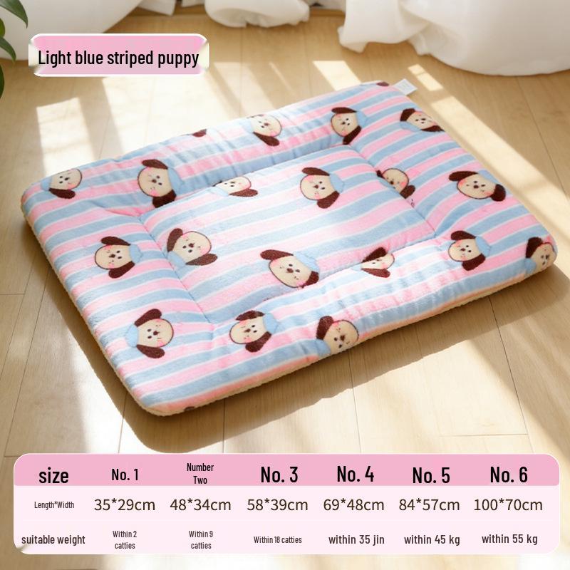 Thick Plush Pet Mat: Cat Bed, Dog Bed, Flannel Blanket, Cotton Sleeping Pad