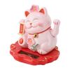 Lucky Cat Waving Arm Ornament ABS Solar Powered Light Induction Wealth Welcoming Cat Decoration for