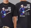 Eric Clapton US-Tour 2025 Termine Liste 2 Seiten Unisex Schwarzes T-Shirt