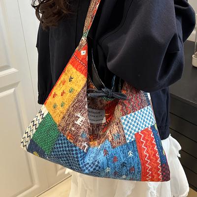 Spring and Summer Large Capacity Denim Bag for Women New Versatile Casual Shoulder Bag Fashionable Commuter Tote Bag