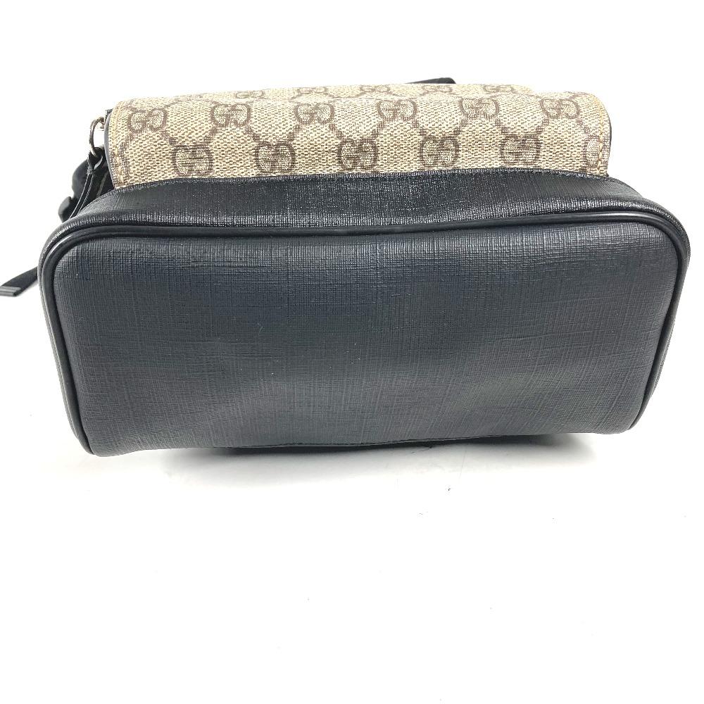 GUCCI 429020 GG Supreme bag logo Backpack Beige/Black