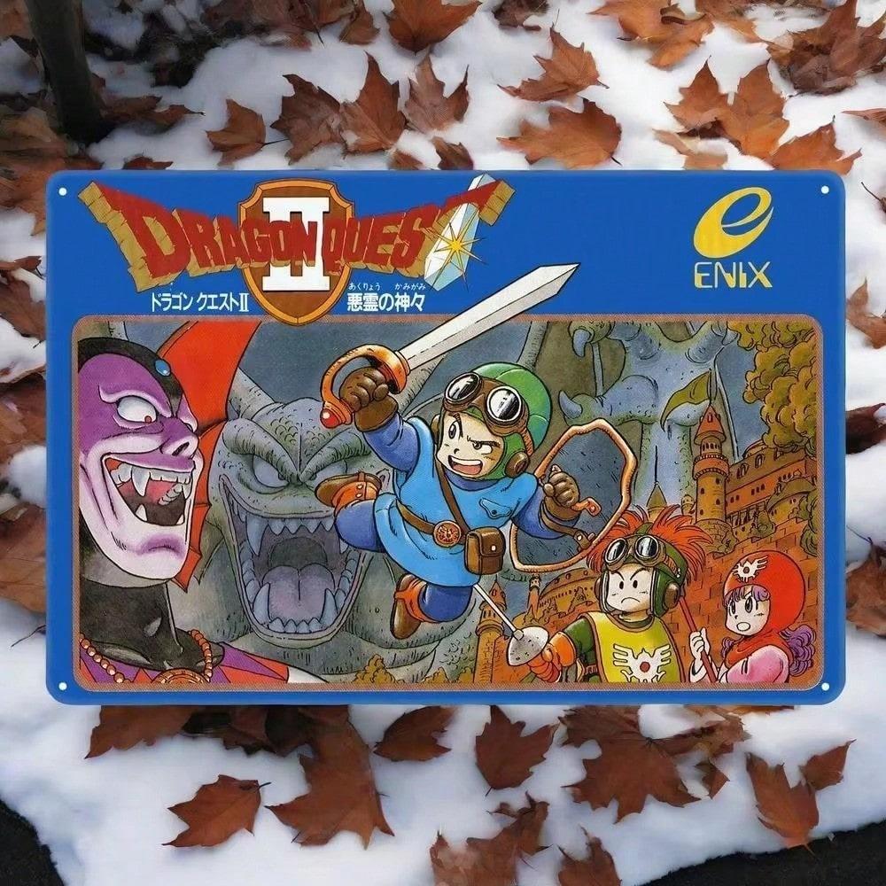 

Dragon Quest 2 Retro Video Game Tin Sign Man Cave Bar Decor Collectible 20x30 різнокольоровий