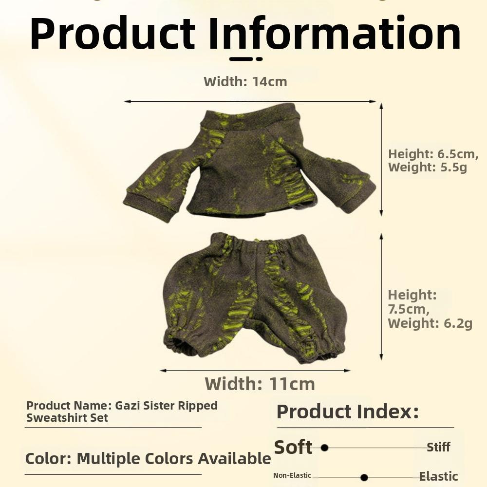 Cool Style Dolls Costumes Hoodies Handmade Contrasting Color Hoodies Set