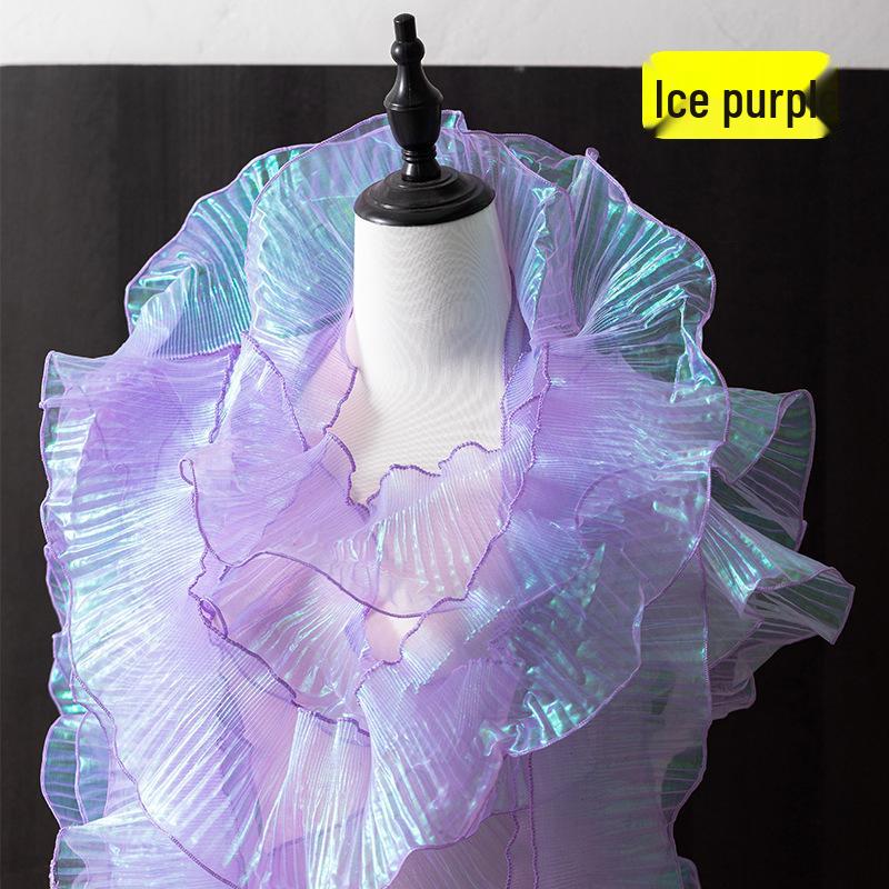 12cm Wide Mermaid Mesh Lace Trim for DIY Clothing: Necklines, Sleeves, Skirts, and Decorations.