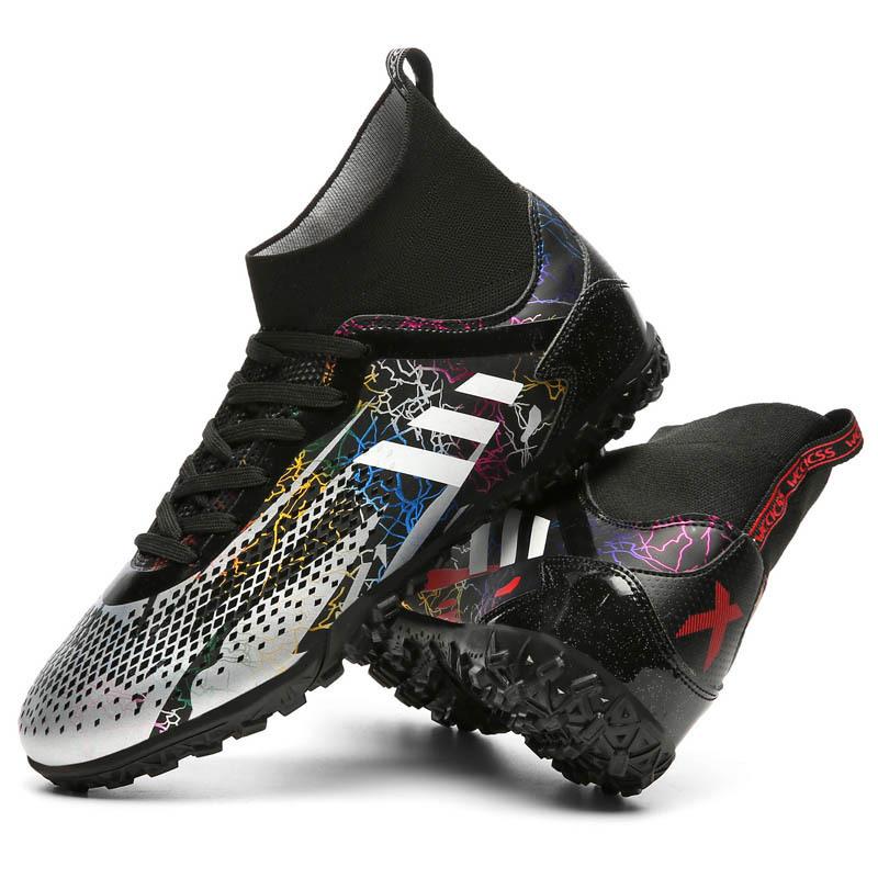 New high-top football shoes, men's AG long nails artificial turf TF broken nails training children's men's and women's sneakers