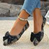 Women Flats Bow Shallow Mouth Slip Dress Loafers Casual Soft Pointed Toe Flat Shoes for Women Comfortable Ballet Sneakers Women