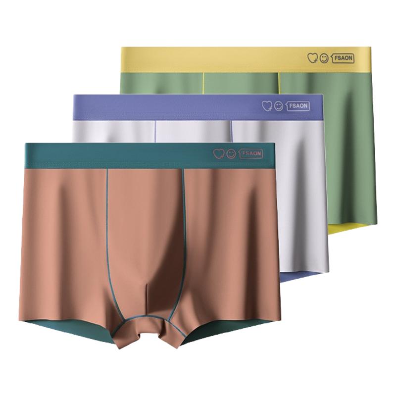 3pcs Men's Panties Antibacterial Boxershorts for men Comfortable Boxer Briefs Thin Section For Youth Underpants L XL XXL 3XL 4XL