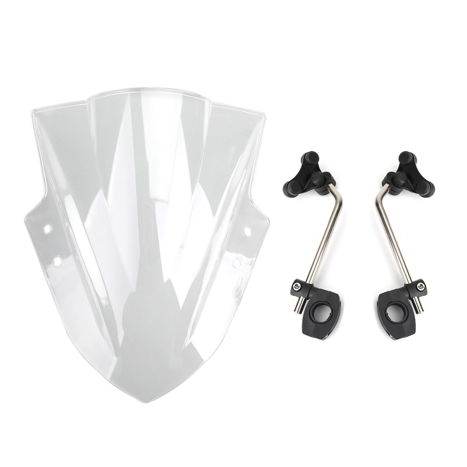 

Universal 7/8 22mm Handlebar ABS Plastic Motorcycle Windshield WindScreen чистий