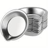 12pcs Pour Mouth Palette Stainless Steel Small Round Paint Tray Artist Watercolours Paint Mixing Palette Tray For Artist