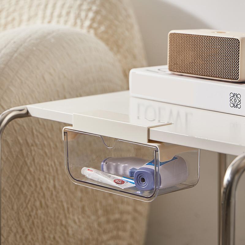 Drawer Storage Box Bathroom Transparent Suspended Cotton Swab Storage Box Under The Mirror Cabinet Pull-Out Storage Case