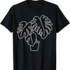 Monstera Plant Botanical Print, Plant Mama Plant Lover T-Shirt