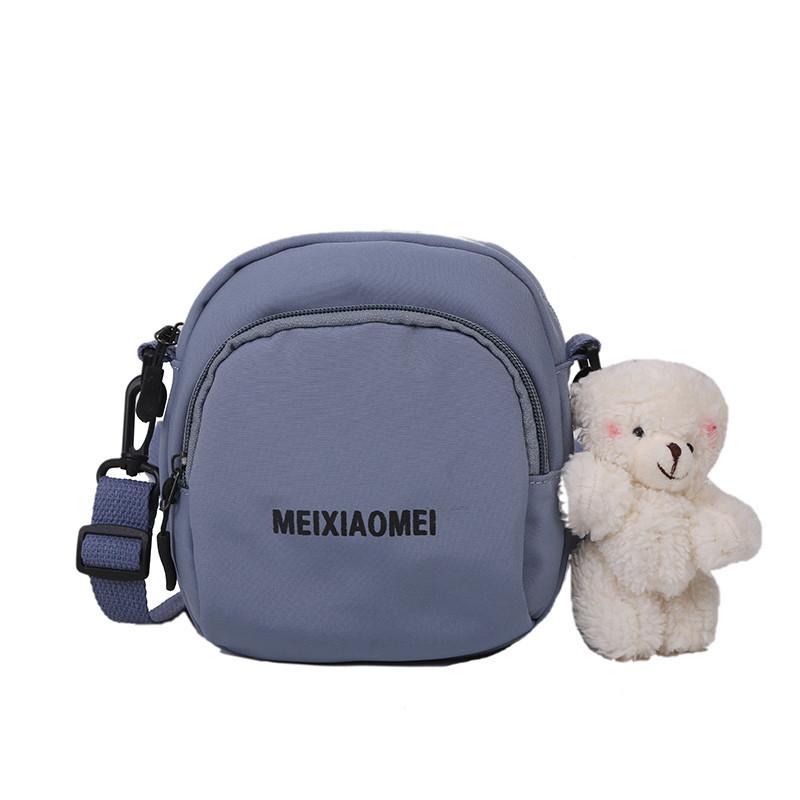Canvas Small Crossbody Bag With Zipper Closure For Daily Casual Use