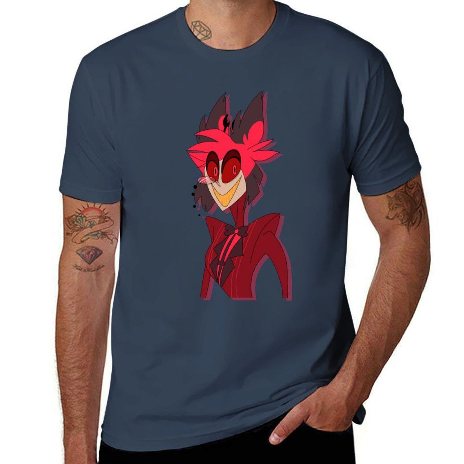 The Radio Demon Alastor Tshirt Work Utility Short Sleeve Shirt S