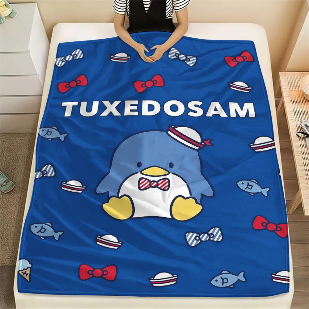 1PC Sanrio Cute Print Flannel Blanket, High Quality All Seasons, Home Decor, Warmth and Comfort, Perfect for Christmas Gifts